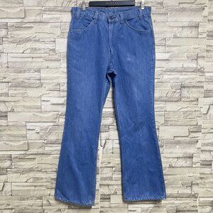 Vintage 70’s Levi’s 646 Orange Tab Bell-bottom Flare Denim Jeans Size 34x31.5